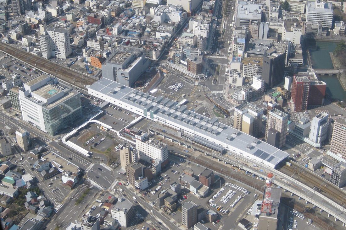 復興を遂げた福井市の街並み